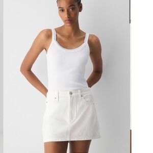 Aritzia Denim Forum The 90s Ricci Mini Skirt White 23 A Little White Lie 120280